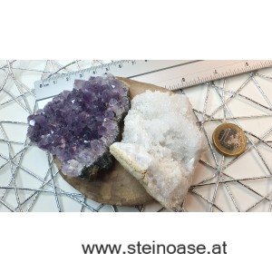 Set Reinigen & Aufladen mit Amethyst + Schneequarz